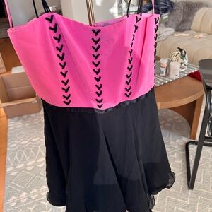 Vintage 90s Pink Punk Silk Dress ⭐️